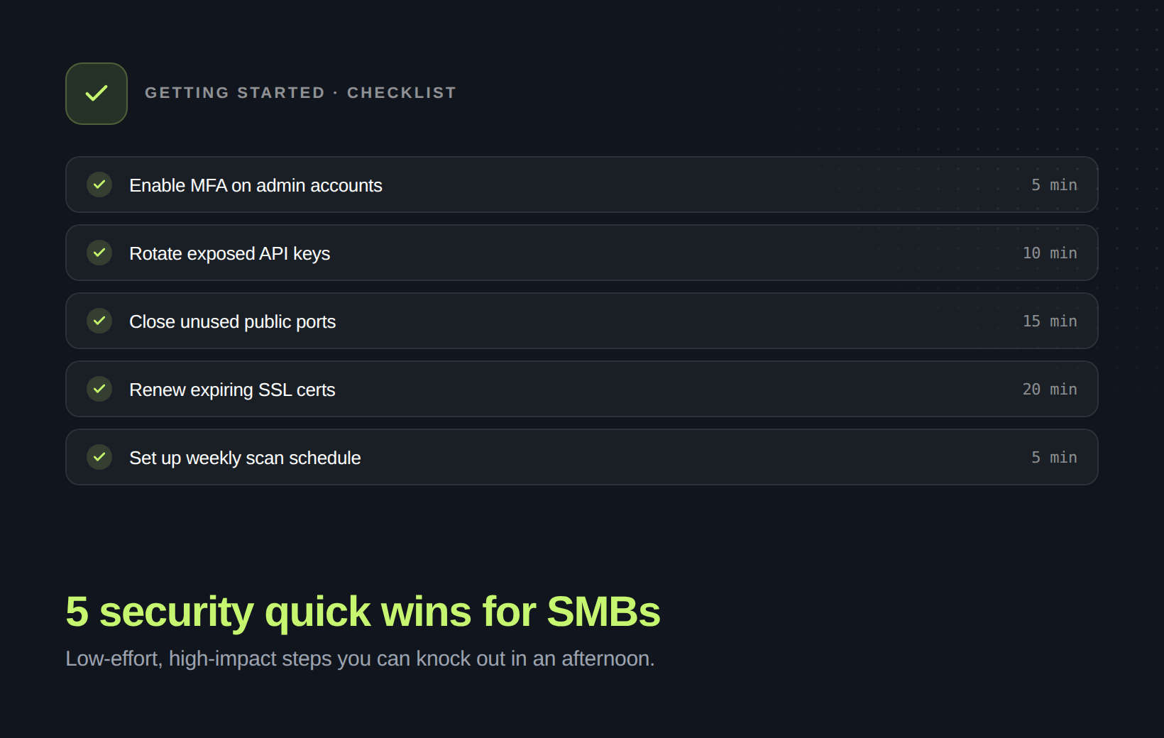 5 security quick wins for SMBs