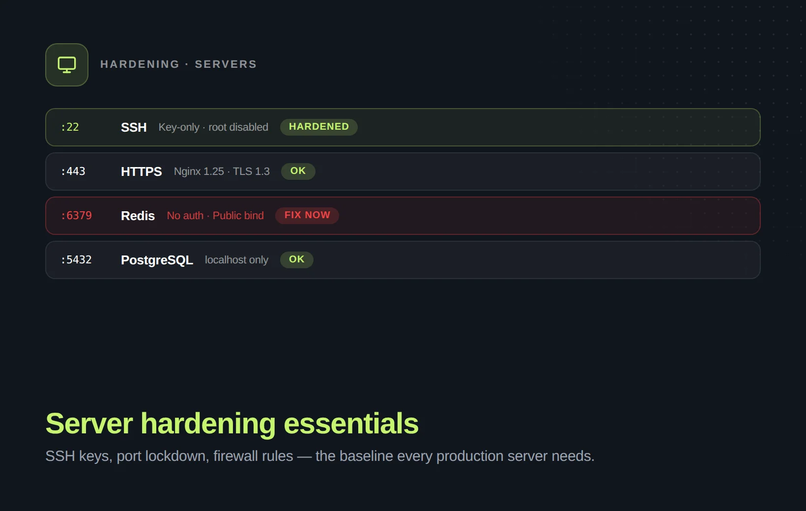 Server hardening essentials