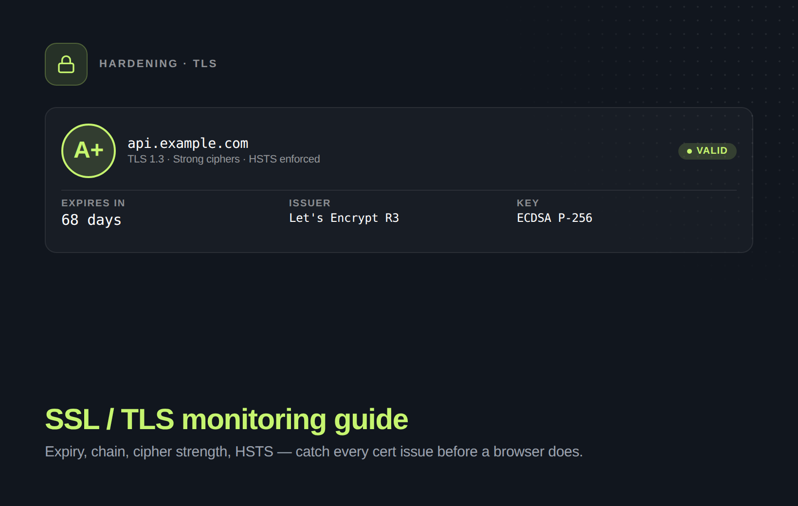 SSL / TLS monitoring guide