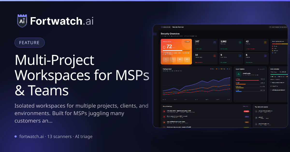 Multi-Project Workspaces for MSPs & Enterprise Security Teams ...