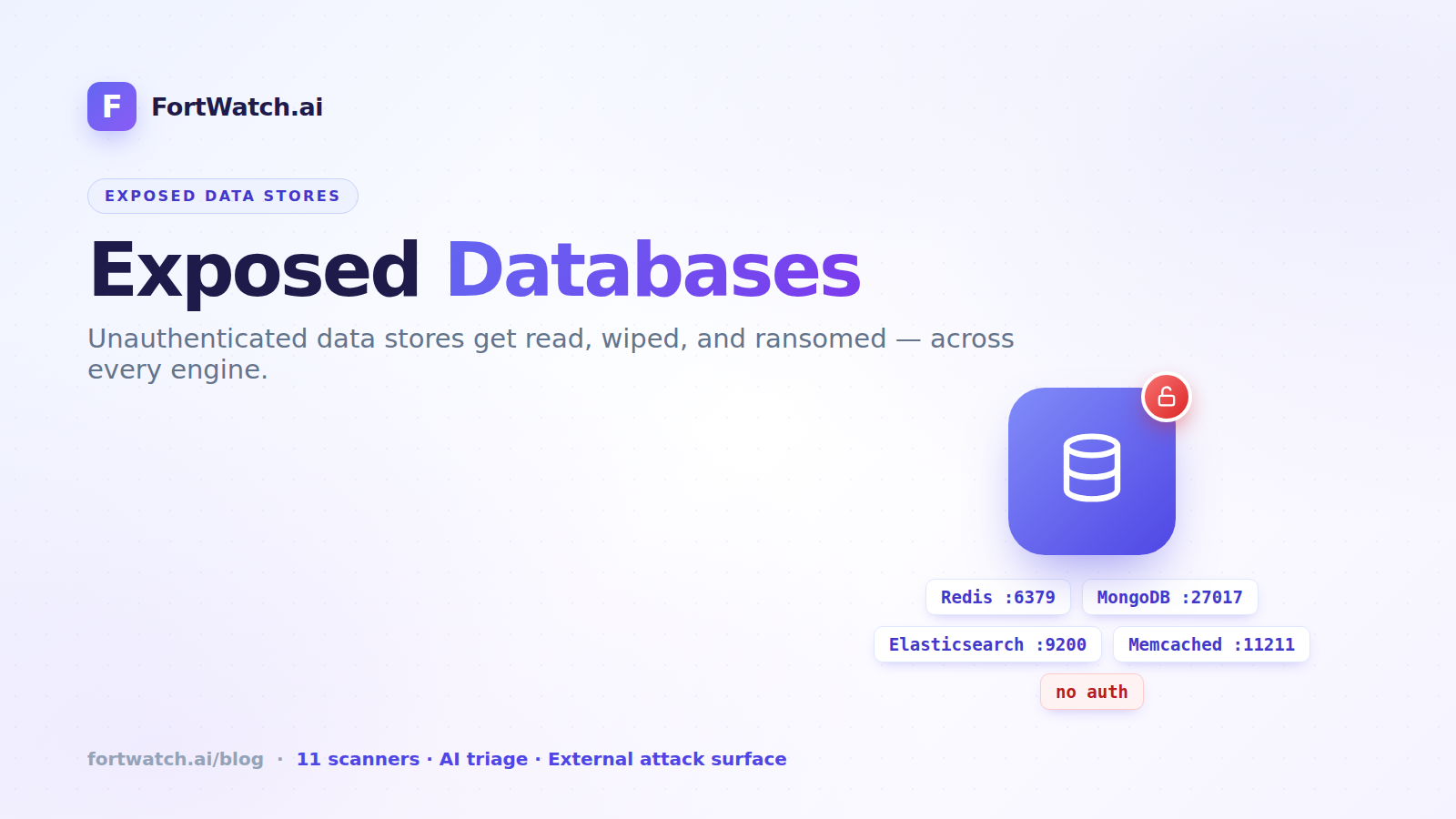 Exposed Databases: Why an Open MongoDB, Elasticsearch, or Redis Port Means Full Compromise